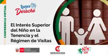 Conferencia online "El interés superior del niño en en la tenencia y el régimen de visitas" del MINJUSDH