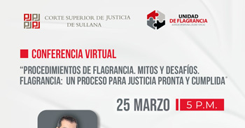 Conferencia online " Procedimiento de Flagrancia. Mitos y desafíos. Fragancia " 