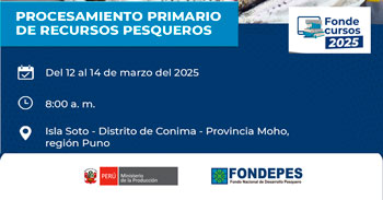 Curso Presencial gratis "Higiene, Manipulación y Preservación de Recursos Pesqueros" de FONDEPES