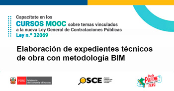 Curso online gratis con certificado "Elaboración de expedientes técnicos con metodología BIM" del OSCE