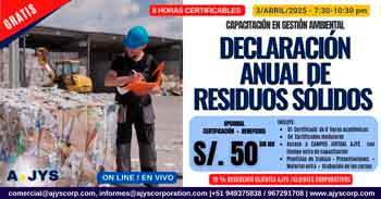 Curso online gratis "Declaración anual de residuos sólidos" de Ajys