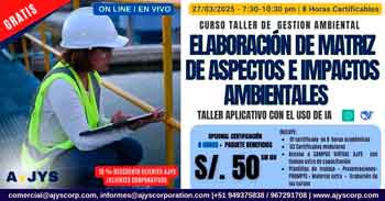 Curso online gratis "Elaboración de matriz de aspectos e impactos ambientales" de Ajys