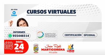 Cursos online gratis de la Municipalidad de Lurín y el Instituto Peruano de Negocios