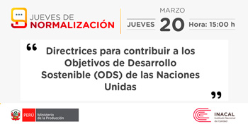 Evento online " Directrices para contribuir a los Objetivos de Desarrollo Sostenible de las Naciones Unidas "