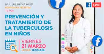 Evento online Prevención y tratamiento de la tuberculosis en niños  del INSNSB