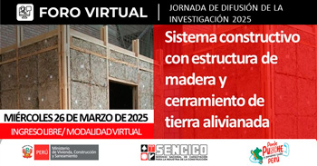  Foro online gratis "Sistema constructivo con estructura de madera y cerramiento de tierra alivianada " 
