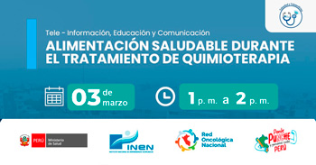Capacitación online gratis sobre La "Alimentación Saludable durante el tratamiento de Quimioterapia" del INEN