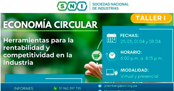 Taller Híbrido " Economía Circular: herramientas para la rentabilidad y la competitividad en la Industria "  