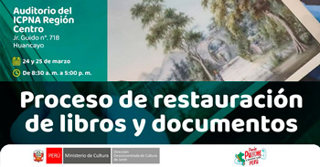 Taller presencial gratis " Proceso de restauración de libros y documentos "  