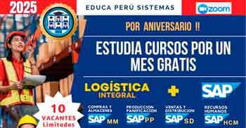 Curso online gratuito "Logística + SAP" de Educa Perú sistemas