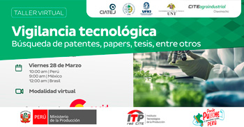  Taller online gratis "Vigilancia Tecnológica hacia la transformación de alimentos" 