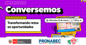 Webinar online " Conversemos: Transformando retos en oportunidades " Del Minedu