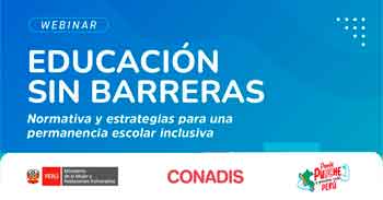 Webinar online "Educación Sin Barreras" del MIMP