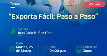  Webinar online "Exporta Fácil: Paso a paso" de la GERCETUR