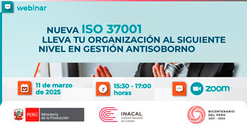 Webinar online "Nueva ISO 37001 lleva tu organización al siguiente nivel en gestión antisoborno"