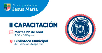 II Capacitación presencial "Para obtener el distintivo de Restaurante Ecosaludable" 