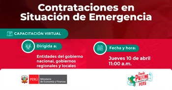 Capacitación online "Contrataciones en Situación de Emergencia" del MEF