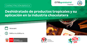  Capacitación online "Deshidratado de productos tropicales y su aplicación en la industria chocolatera"