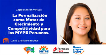Capacitación online "La formalización como motor de crecimiento y competitividad para las MYPE peruanas"
