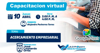 Capacitación virtual gratuita "Acercamiento empresarial" 