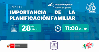 Capacitación virtual gratuita "Importancia de la planificación familiar" del MINSA