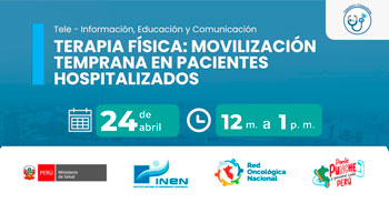 Capacitación virtual gratuita "Terapia Física: Movilización temprana en los pacientes hospitalizado"del INEN