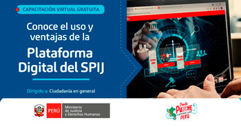 Capacitación online gratis Conoce el uso y ventajas de la Nueva Versión del SPIJ del MINJUS