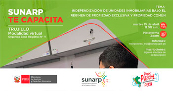 Capacitación virtual Independización de Unidades Inmobiliarias Bajo el Régimen de Propiedad Exclusiva y Propiedad Común