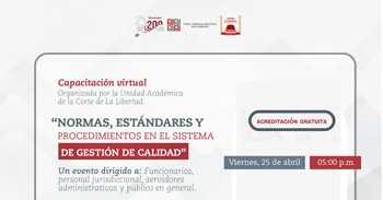  Capacitación online Normas, estándares y procedimientos en el Sistema de Gestión de la calidad