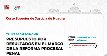 Capacitación online Presupuesto por Resultados en el Marco de la Reforma Procesal Penal