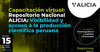 Capacitación online "Visibilidad y acceso a la producción científica peruana"  del Concytec