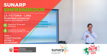 Charla presencial " Constitución de EIRL y Sociedades y Sociedad por Acciones Cerrada Simplificada"  