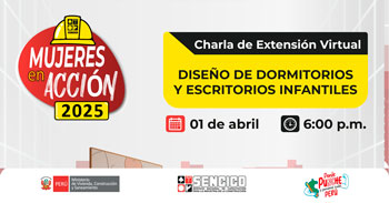 Charla online "Diseño de dormitorios y escritorios infantiles" de SENCICO