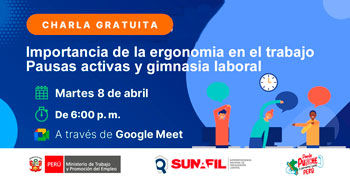 Charla online gratis "Importancia de la ergonomia en el trabajo - Pausas activas y gimnasia laboral" 