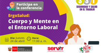 Conferencia online "ErgoSalud: Cuerpo y Mente en el Entorno Laboral" del SERVIR