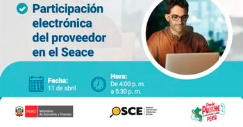 Conferencia virtual gratuita ⁠Participación electrónica del proveedor en el Seace  del OSCE