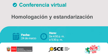 Conferencia online gratis "Homologación y estandarización" del OSCE
