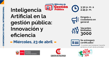 Conferencia online "Inteligencia artificial en la gestión pública: Innovación y eficiencia"