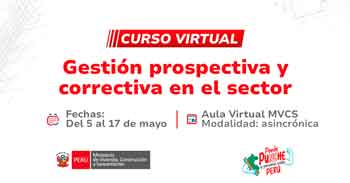 Curso online "Gestión prospectiva y correctiva en el sector" del MINISTERIO DE VIVIENDA