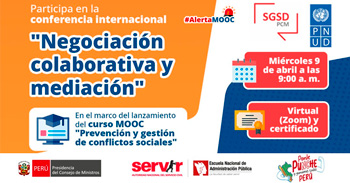 Conferencia online "Negociación colaborativa y mediación" del SERVIR