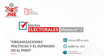 Conferencia online "Organizaciones políticas y el sufragio en el Perú" del JNE