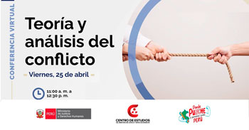 Conferencia online "Teoría y análisis del conflicto" del MINJUSDH