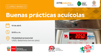 Curso presencial "Buenas prácticas acuícola " de CITEproductivo San Martín