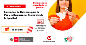 Curso online gratis con certificado Formación de Lideresas para la Paz y la Democracia: Promoviendo la Igualdad