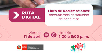 Curso online "Libro de reclamaciones: mecanismos de solución de conflicto" de PRODUCE
