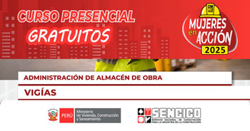 Cursos presenciales gratuitos "Administración de almacén de obra y Vigías" de SENCICO Moquegua 