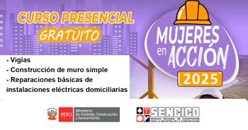Cursos presenciales gratuitos de SENCICO Huancavelica