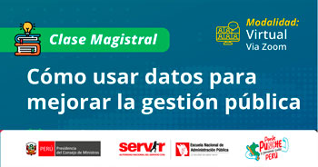 Evento  online "Cómo usar datos para mejorar l gestión pública" del SERVIR