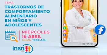 Evento online gratis "Trastornos de comportamiento alimentario en niños y adolescentes"  del INSNSB