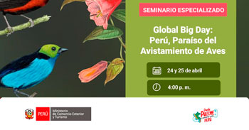 Seminario online Global Big Day: "Perú, paraíso del avistamiento de aves"